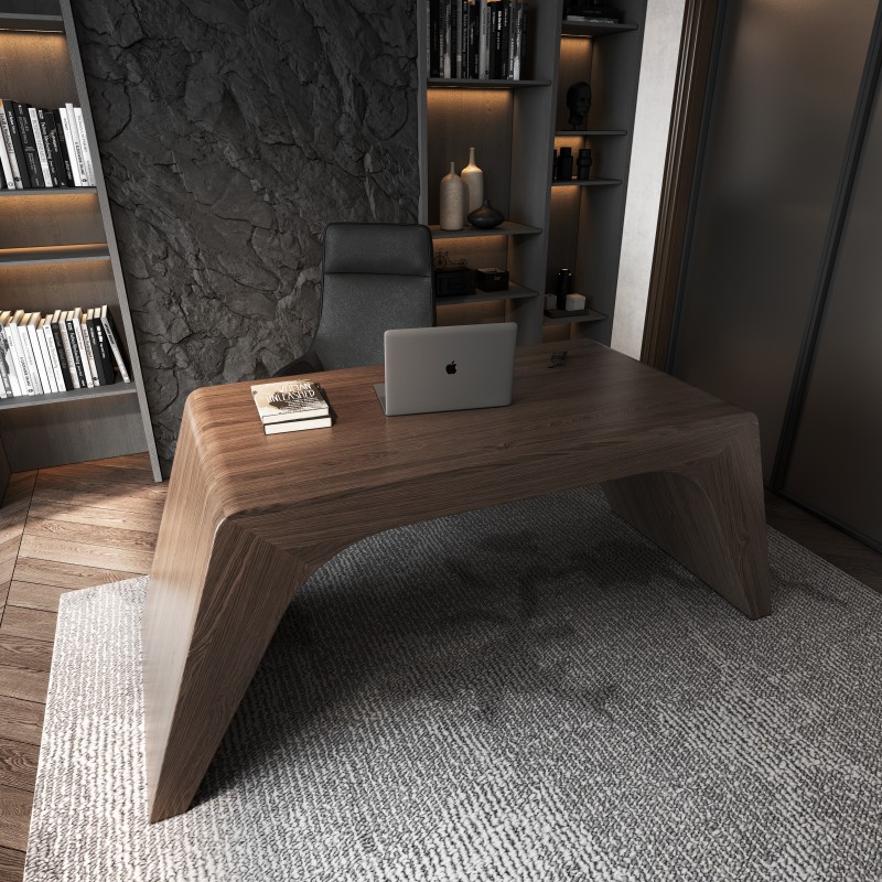 Office desk «Tower». European walnut, polyurethane varnish