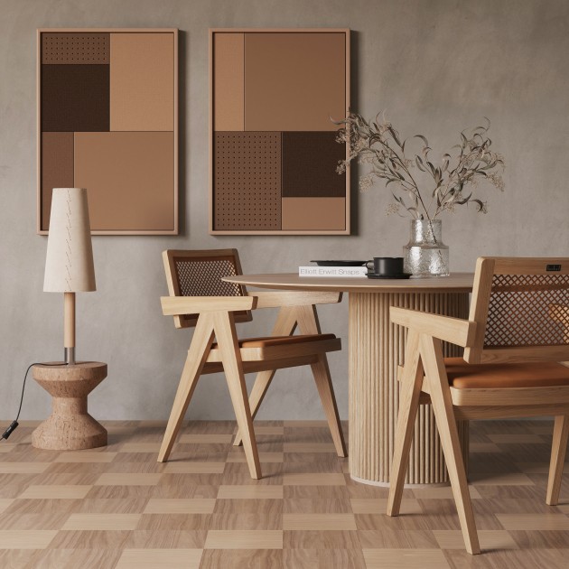 The chair «Aurora». Elm, leather, oil 