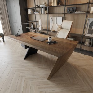 Office desk «Congressman». Tinted rock elm, polyurethane 