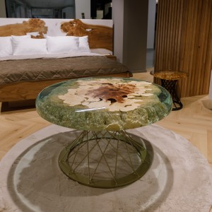 Coffee table «Maldives». Maple, epoxy resin, polyurethane