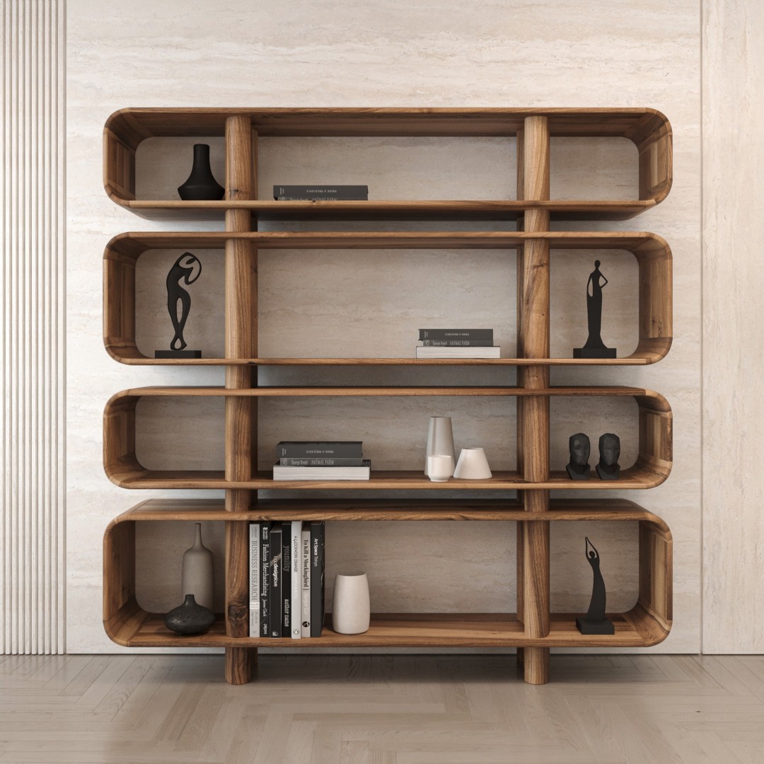 Стелаж «Вердано» з європейського горіха, поліуретановий лак