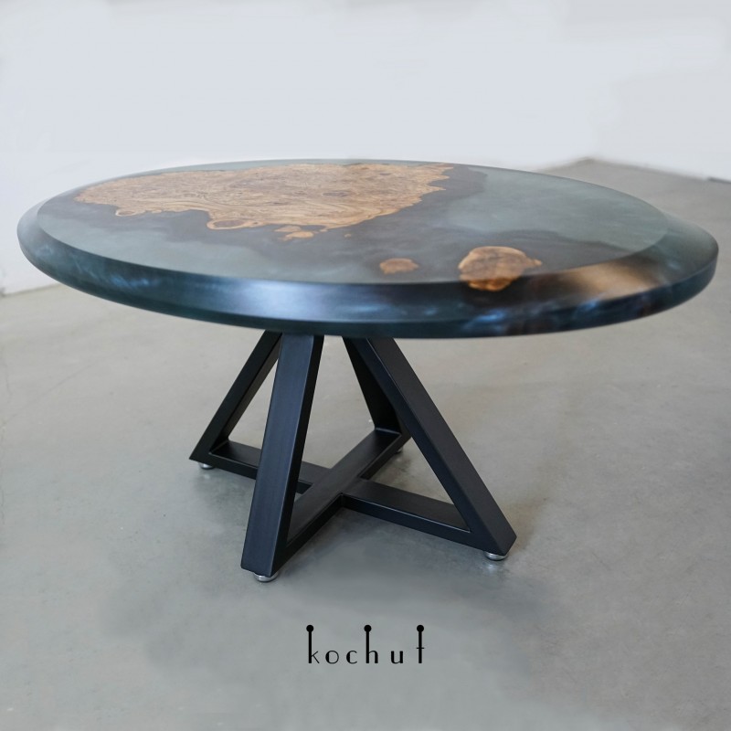 Coffee table «Ceylon». Elm, epoxy, polyurethane.
