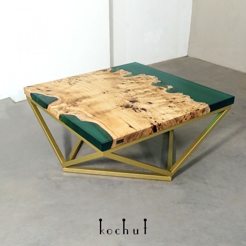 Matcha — coffee table made of poplar and epoxy resin