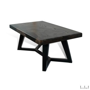 Сoffee table «Condor». Tinted elm, black epoxy resin, polyurethane 