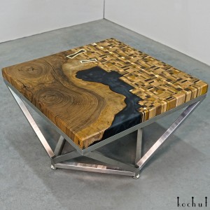Coffee table «Dao». Walnut, oak, stained oak, epoxy, polyurethane