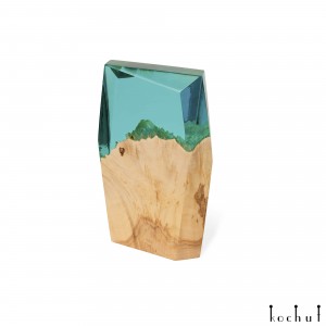 Water — large crystal made of maple and blue epoxy