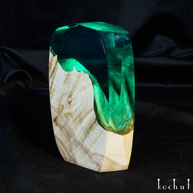 Earth — crystal made of maple and epoxy