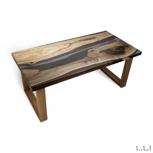 Coffee table «Twilight fog». Walnut, epoxy resin, polyurethane
