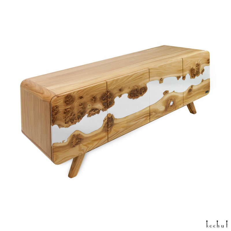 Bianco — TV stand made of Elm and epoxy resin