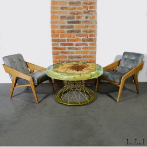 Coffee table "Maldives". Maple, epoxy resin, polyurethane