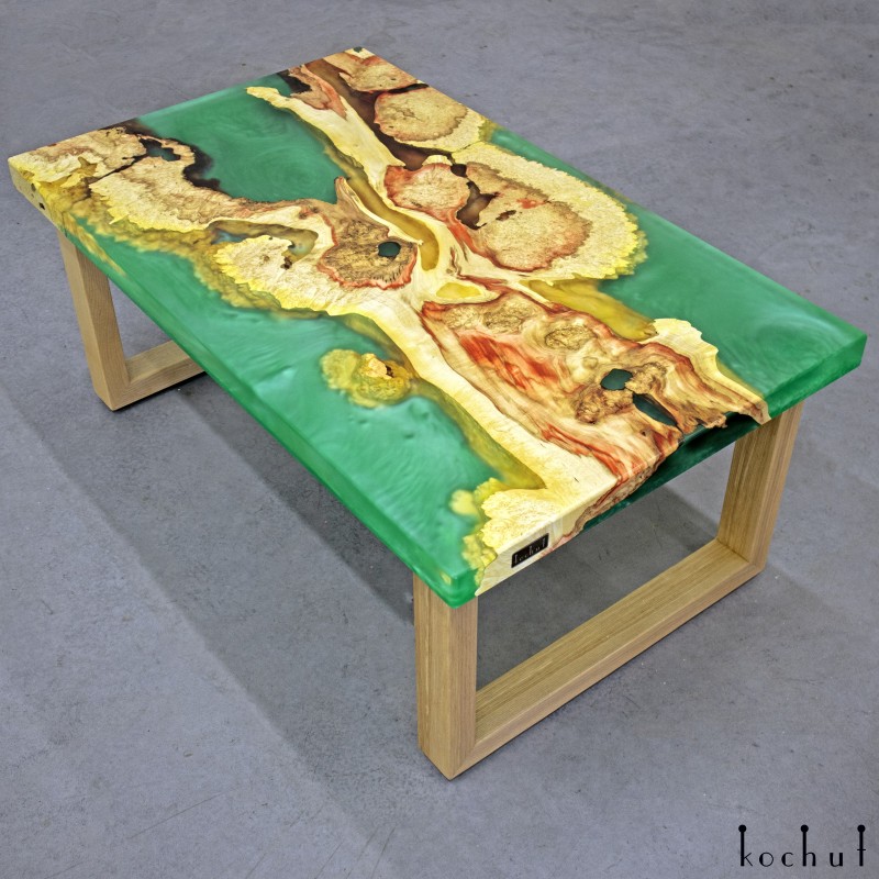 Side table «Guinea». Maple, epoxy resin, polyurethane