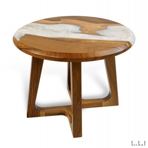 Coffee table «Platinum». European walnut, epoxy resin, polyurethane