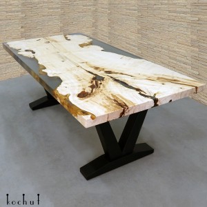 Caddo — dining table from maple and epoxy resin
