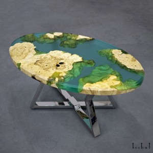 Coffee table «Santorini». Maple, epoxy resin, polyurethane