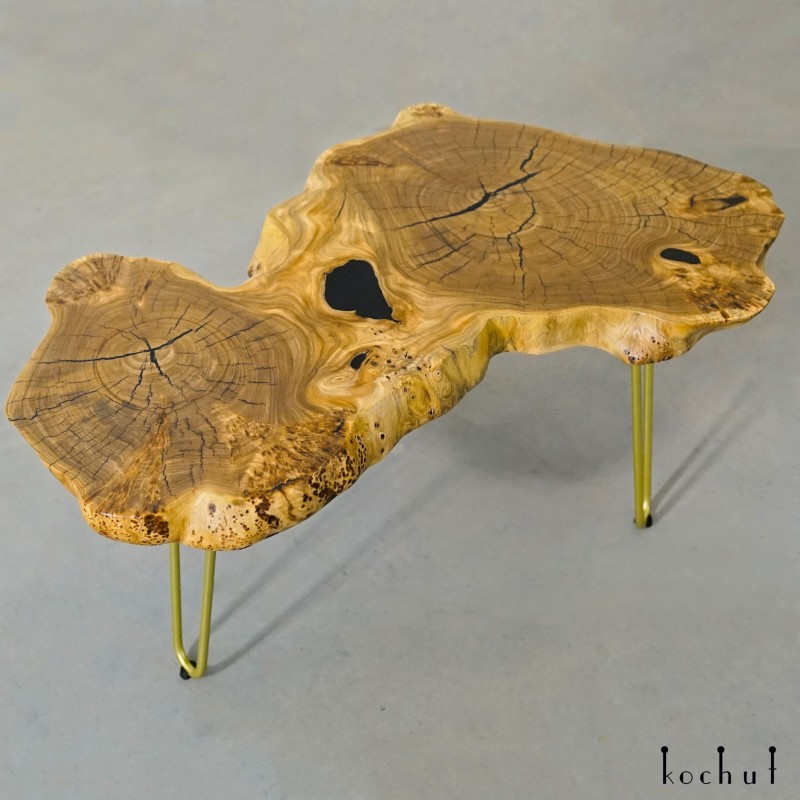 Ancher — coffee table from elm and epoxy resin