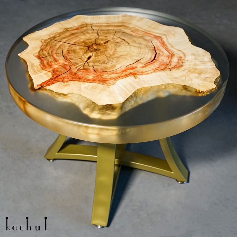 Side table «A thousand generations». Maple, epoxy resin, polyurethane