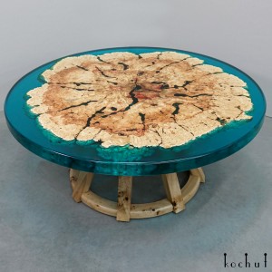 Coffee table «Kalimantan». Maple, epoxy resin