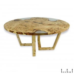  Dining table «Tanami». Poplar, transparent epoxy resin, polyurethane 