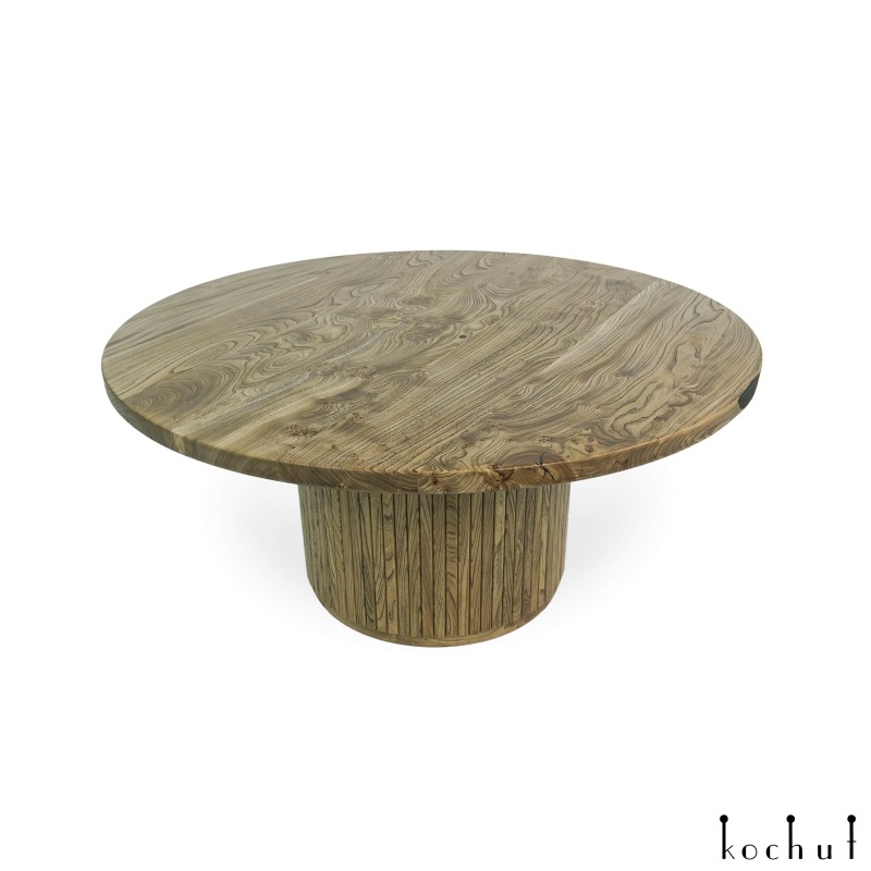 Dining table «Hellada». Rock elm, polyurethane 