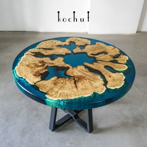 Dining table «Archipelago». Acacia, epoxy resin, polyurethane