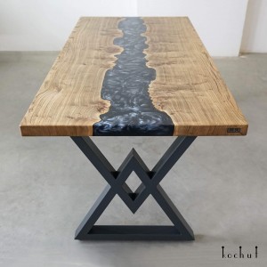 Dining table «Shizen». Elm, epoxy, polyurethane 