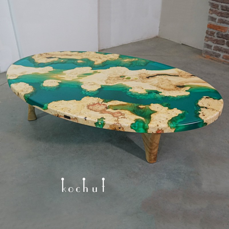 Bora-Bora — coffee table made of California maple and epoxy resin